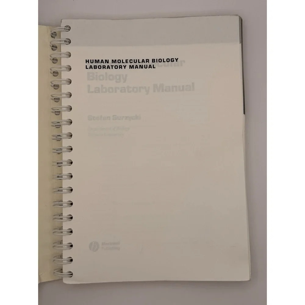 Human Molecular Biology Laboratory Manual Stefan Surzycki Spiral Bound 2003
